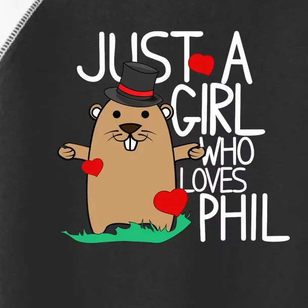 Punxsy Phil's Cute Groundhog Day Holiday Design For Girls Toddler Fine Jersey T-Shirt