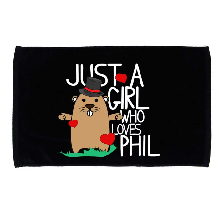 Punxsy Phil's Cute Groundhog Day Holiday Design For Girls Microfiber Hand Towel