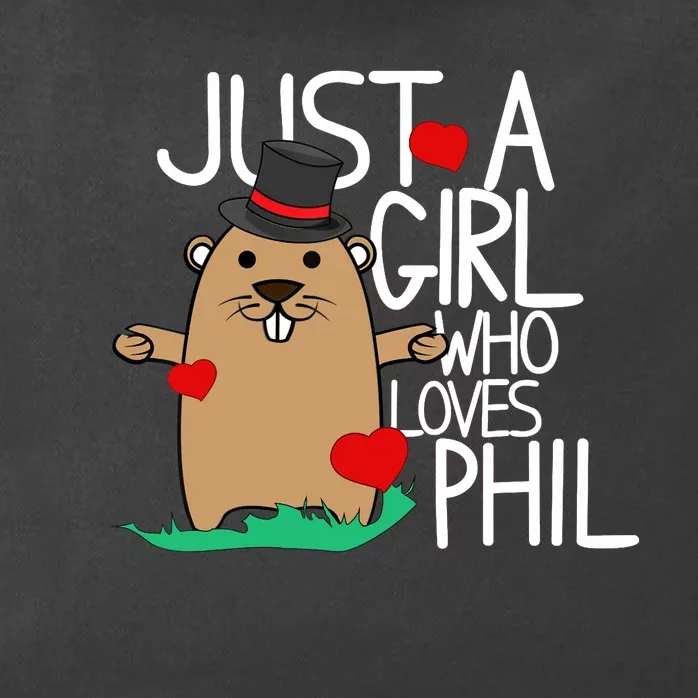 Punxsy Phil's Cute Groundhog Day Holiday Design For Girls Zip Tote Bag