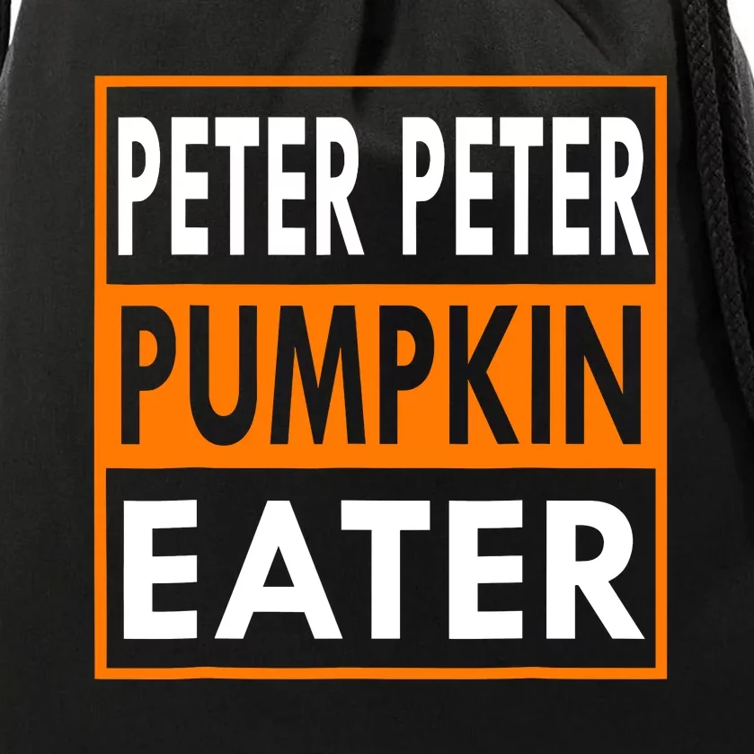 Peter Pumpkin Costume Eater For Couples Matching Halloween Drawstring Bag