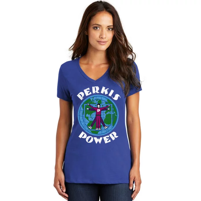 Perkis Power Camp Counselor Women's V-Neck T-Shirt