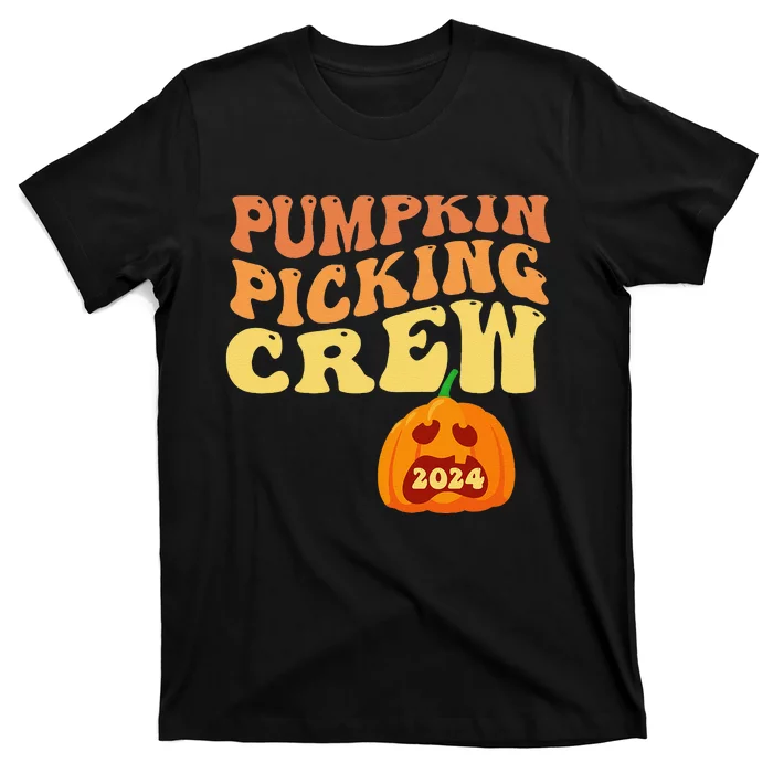 Pumpkin Picking Crew 2024 Family Matching Autumn Halloween T-Shirt