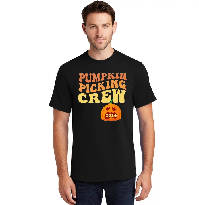 Pumpkin Picking Crew 2024 Family Matching Autumn Halloween Tall T-Shirt