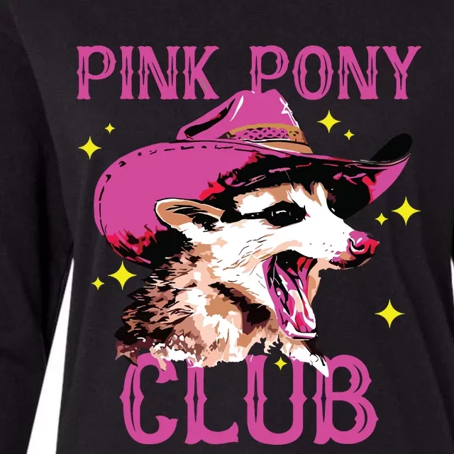 Pink Pony Club Opossum Possum Womens Cotton Relaxed Long Sleeve T-Shirt