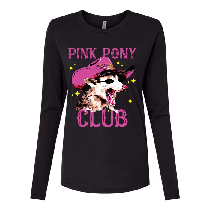 Pink Pony Club Opossum Possum Womens Cotton Relaxed Long Sleeve T-Shirt