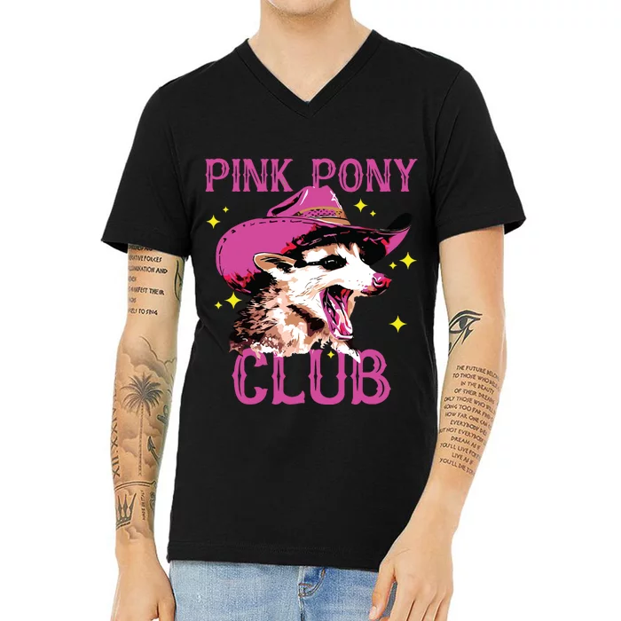 Pink Pony Club Opossum Possum V-Neck T-Shirt