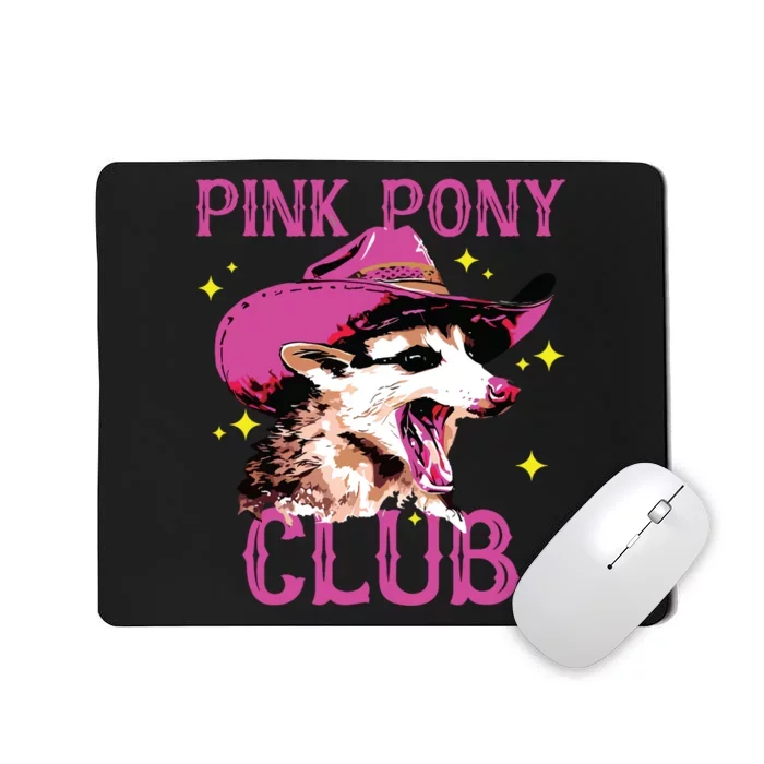 Pink Pony Club Opossum Possum Mousepad