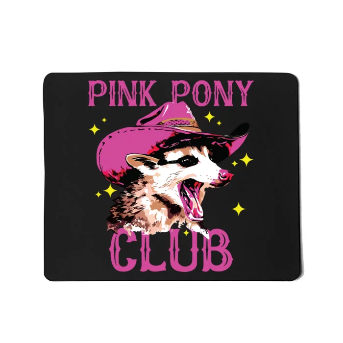 Pink Pony Club Opossum Possum Mousepad