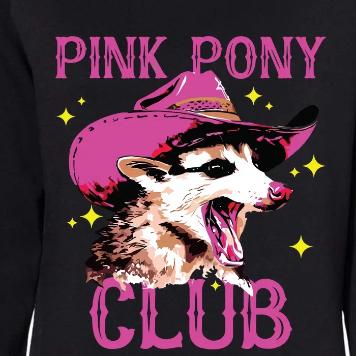 Pink Pony Club Opossum Possum Womens California Wash Sweatshirt