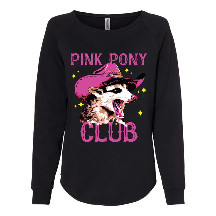 Pink Pony Club Opossum Possum Womens California Wash Sweatshirt