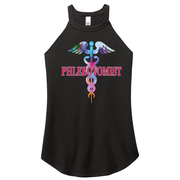 Phlebotomy Phlebotomist Caduceus Gifts Men Women Women’s Perfect Tri Rocker Tank