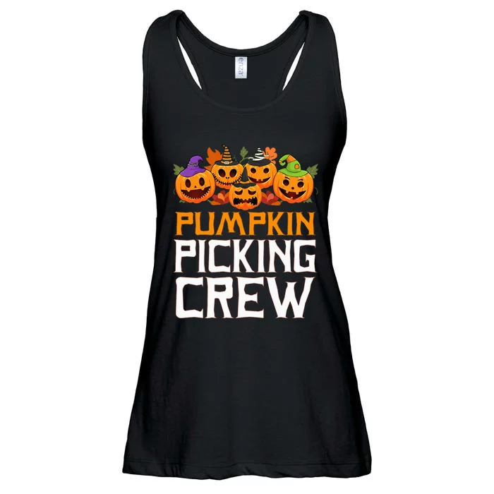 Pumpkin Picking Crew Halloween Family Matching Ladies Essential Flowy Tank