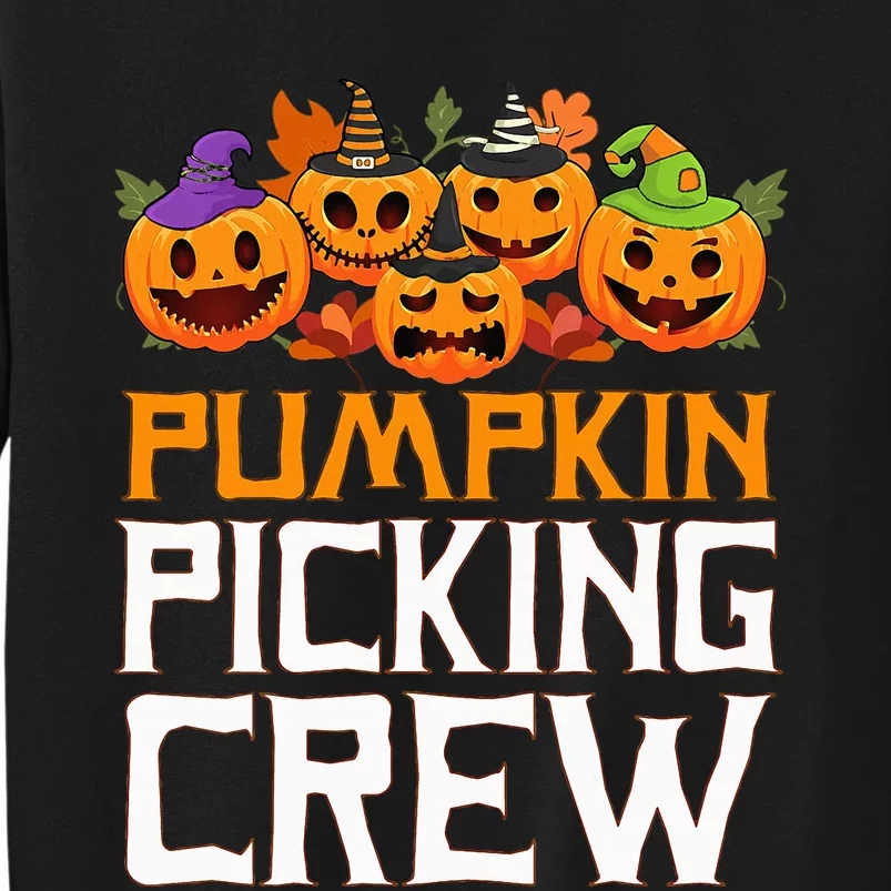 Pumpkin Picking Crew Halloween Family Matching Tall Sweatshirt