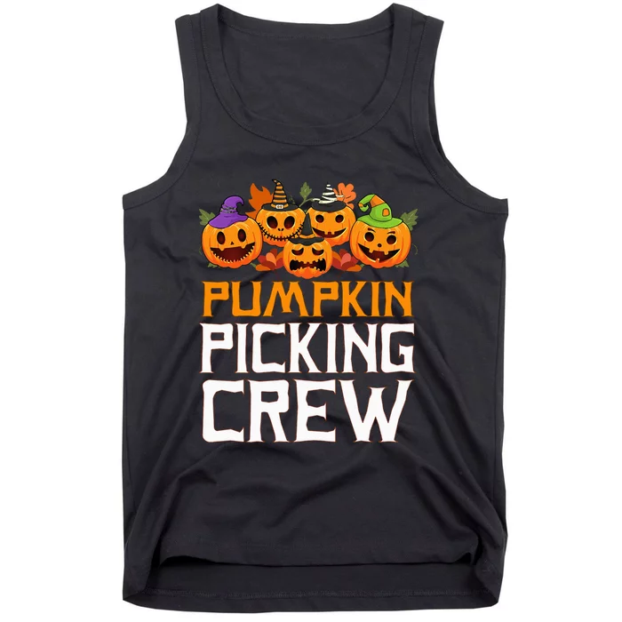 Pumpkin Picking Crew Halloween Family Matching Tank Top