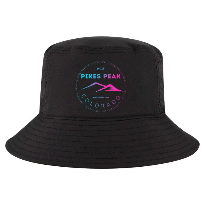 Pikes Peak Colorado Retro Mountain Adventure Cool Comfort Performance Bucket Hat