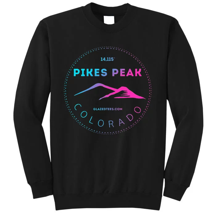 Pikes Peak Colorado Retro Mountain Adventure Tall Sweatshirt