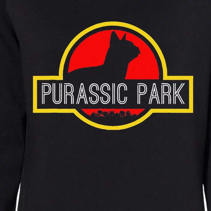 Purassic Park Cat Funny For Dinosaur Lovers Womens California Wash Sweatshirt