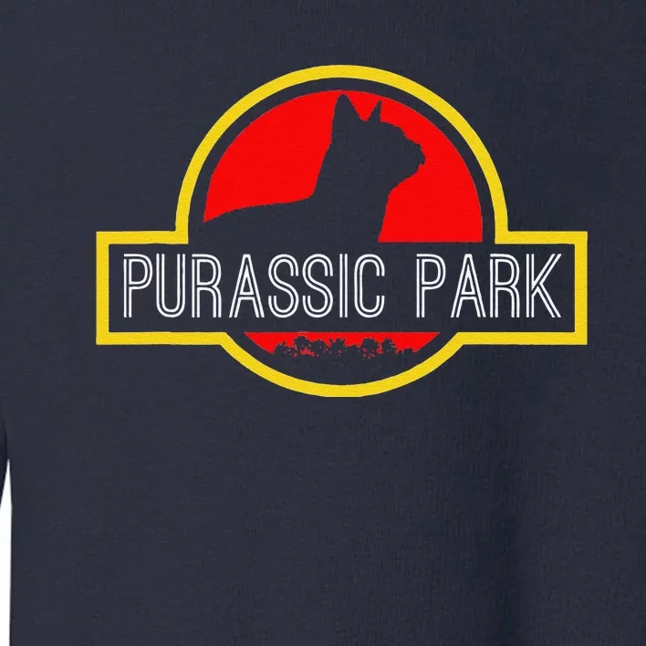 Purassic Park Cat Funny For Dinosaur Lovers Toddler Sweatshirt