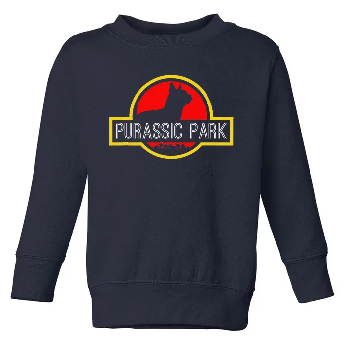 Purassic Park Cat Funny For Dinosaur Lovers Toddler Sweatshirt