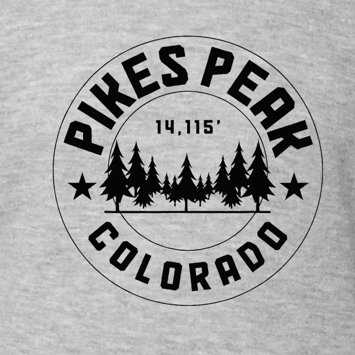 Pikes Peak Colorado Mountain Hiking Vintage Toddler Sweatshirt