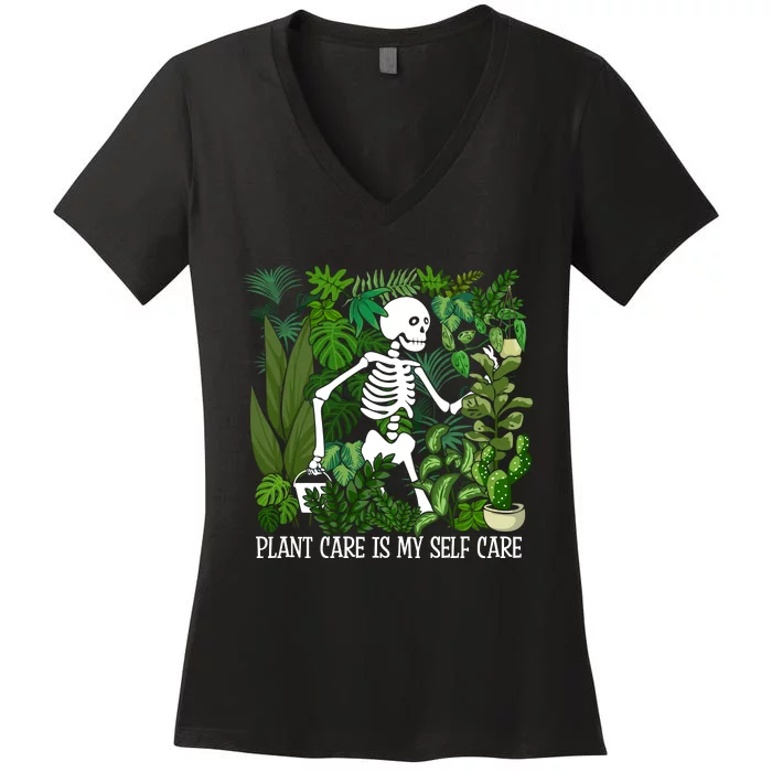 Plant Plant Care Is My Self Care Women's V-Neck T-Shirt