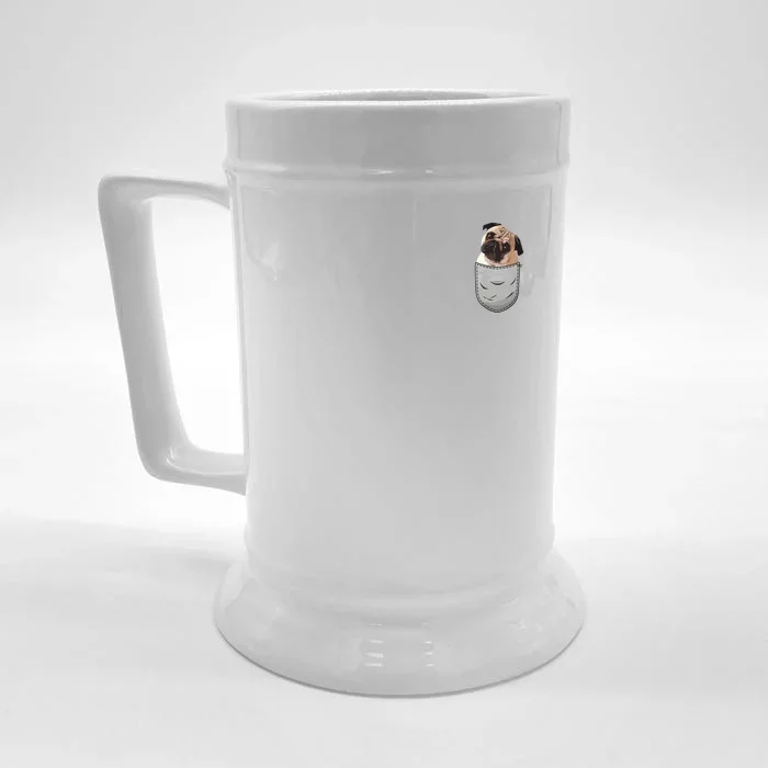 Pug Pug Carlin Carlino Chest Bag Pocket Dog Owners Front & Back Beer Stein