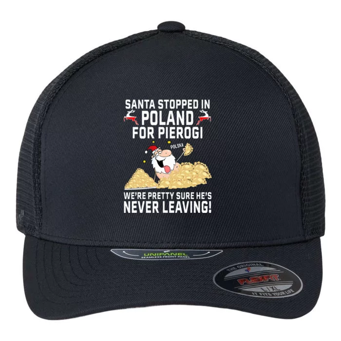 Pierogi Polish Christmas Santa Claus Poland Flexfit Unipanel Trucker Cap