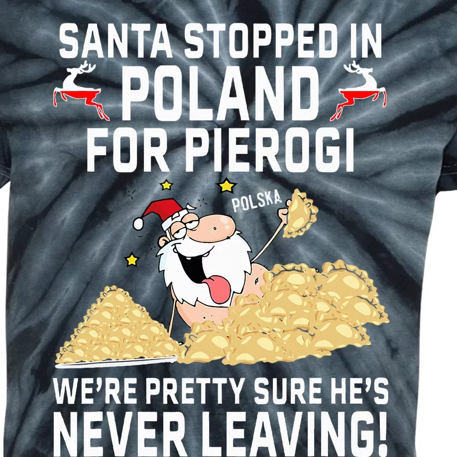 Pierogi Polish Christmas Santa Claus Poland Kids Tie-Dye T-Shirt