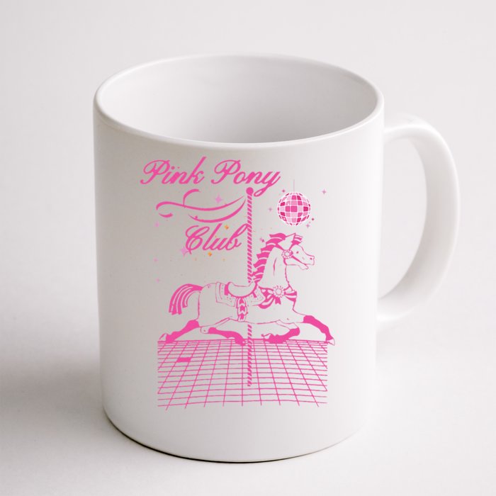 Pink Pony Club Groovy Birthday Cow Front & Back Coffee Mug