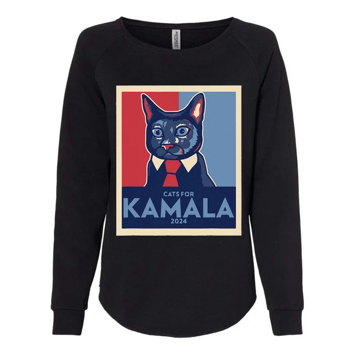 Politically Purrfect Cats For Kamala Harris 2024 President Gift Womens California Wash Sweatshirt