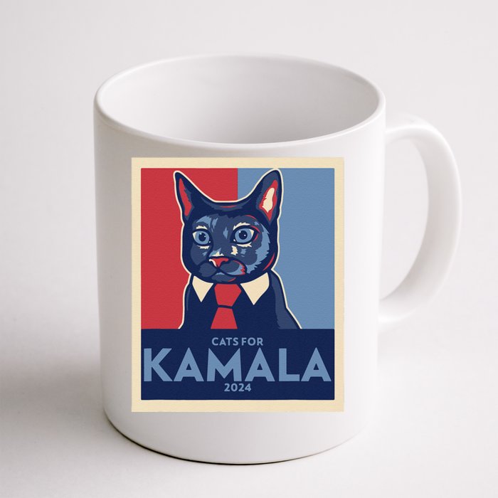 Politically Purrfect Cats For Kamala Harris 2024 President Gift Front & Back Coffee Mug