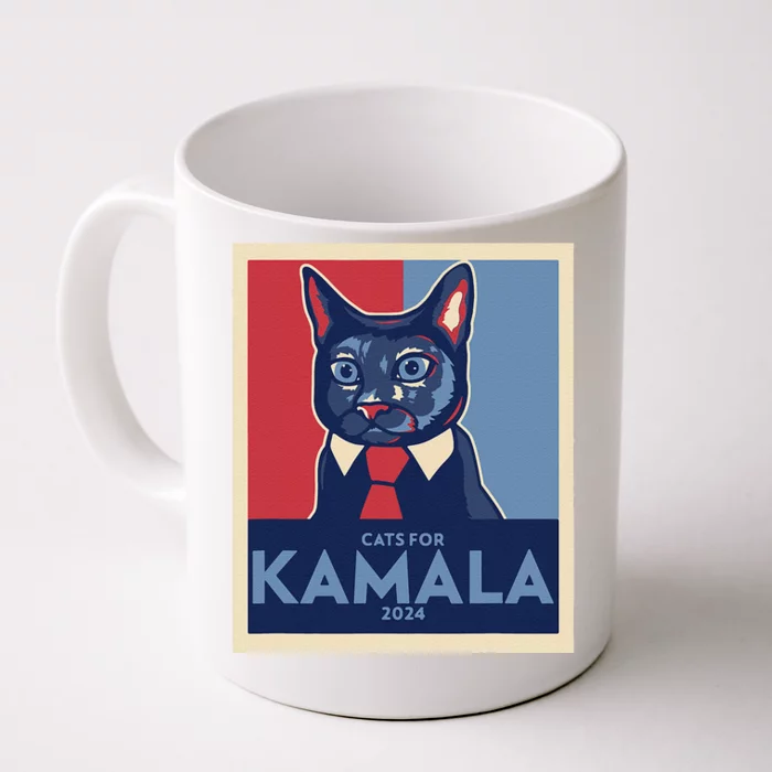 Politically Purrfect Cats For Kamala Harris 2024 President Gift Front & Back Coffee Mug