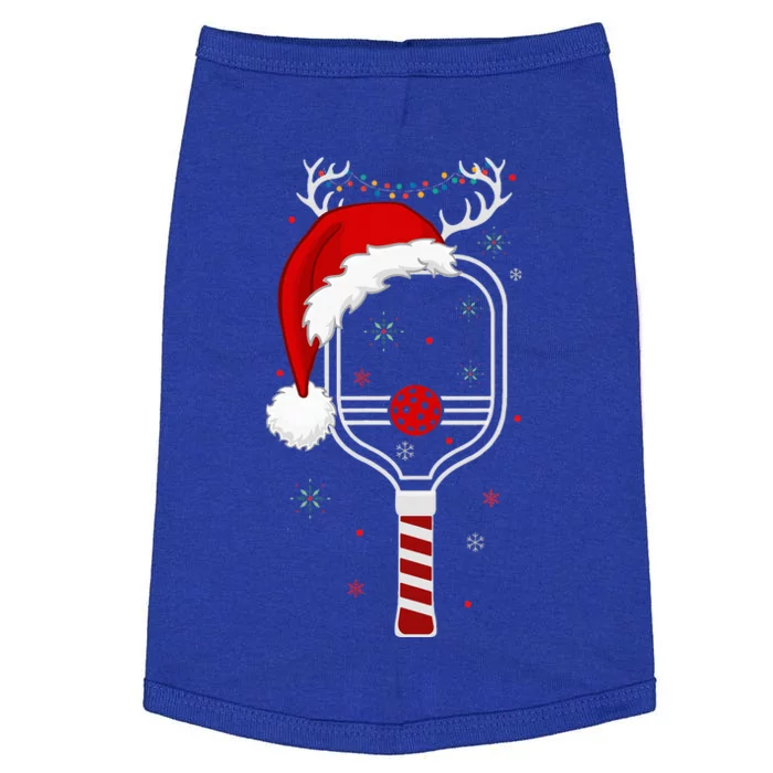 Pickleball Player Christmas Holiday Reindeer Xmas Doggie Tank