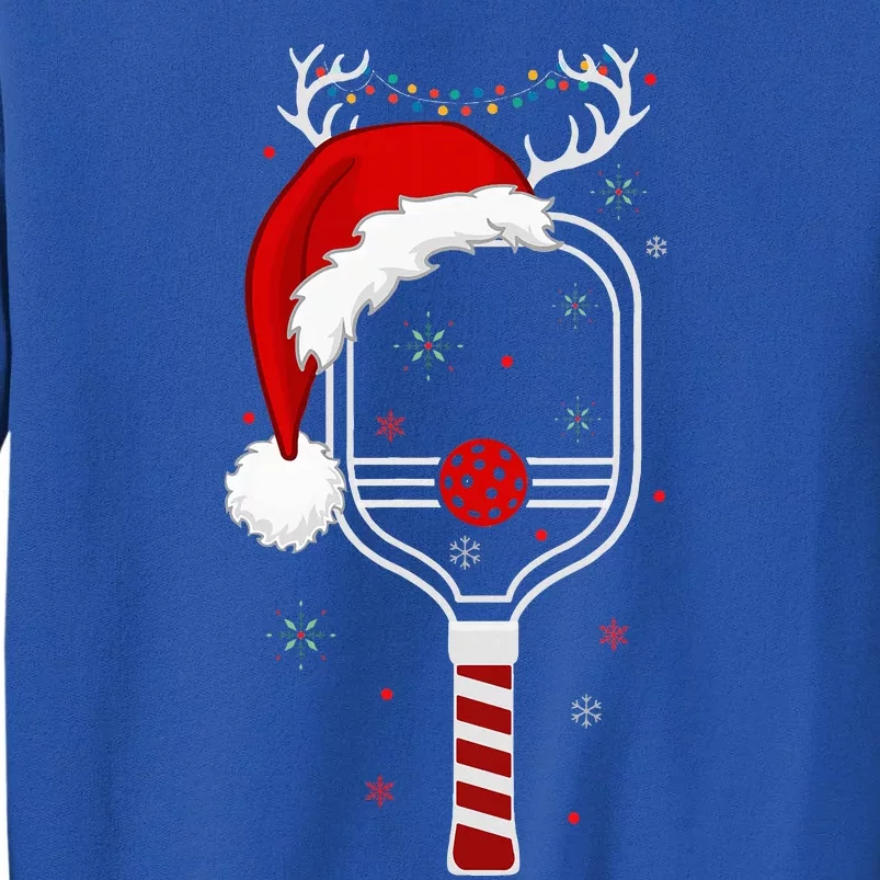 Pickleball Player Christmas Holiday Reindeer Xmas Tall Sweatshirt