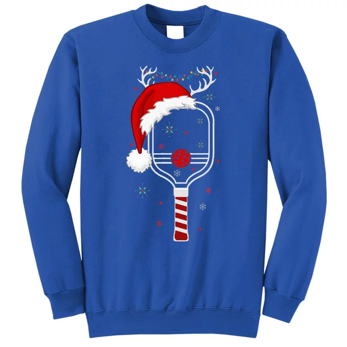 Pickleball Player Christmas Holiday Reindeer Xmas Tall Sweatshirt