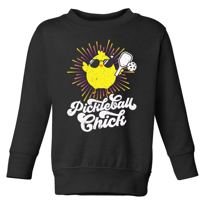 Pickleball Pickleball Chick Pickleball Lover Toddler Sweatshirt