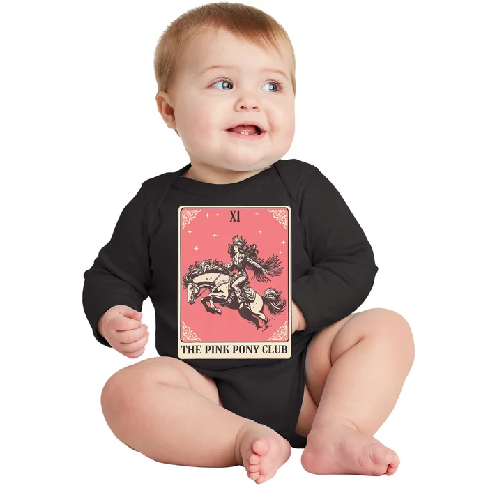 Pink Pony Club Live Dancers Tarot Card Baby Long Sleeve Bodysuit