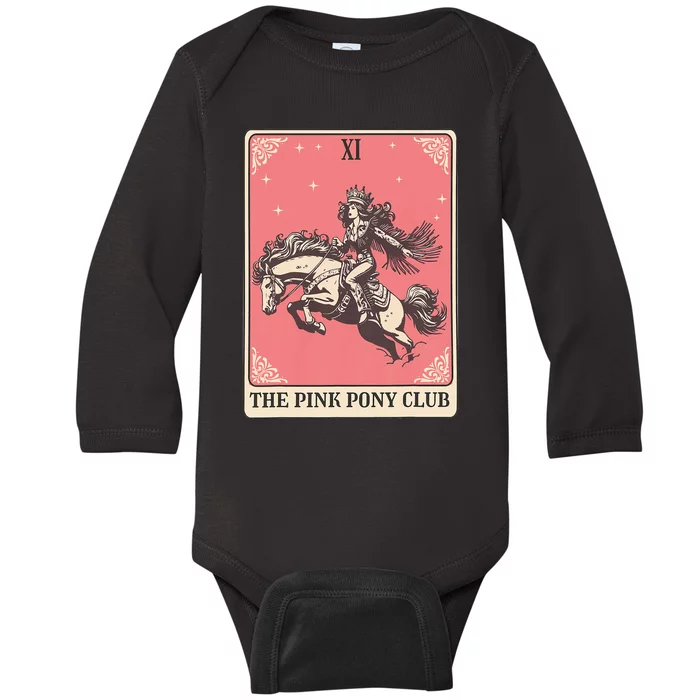 Pink Pony Club Live Dancers Tarot Card Baby Long Sleeve Bodysuit