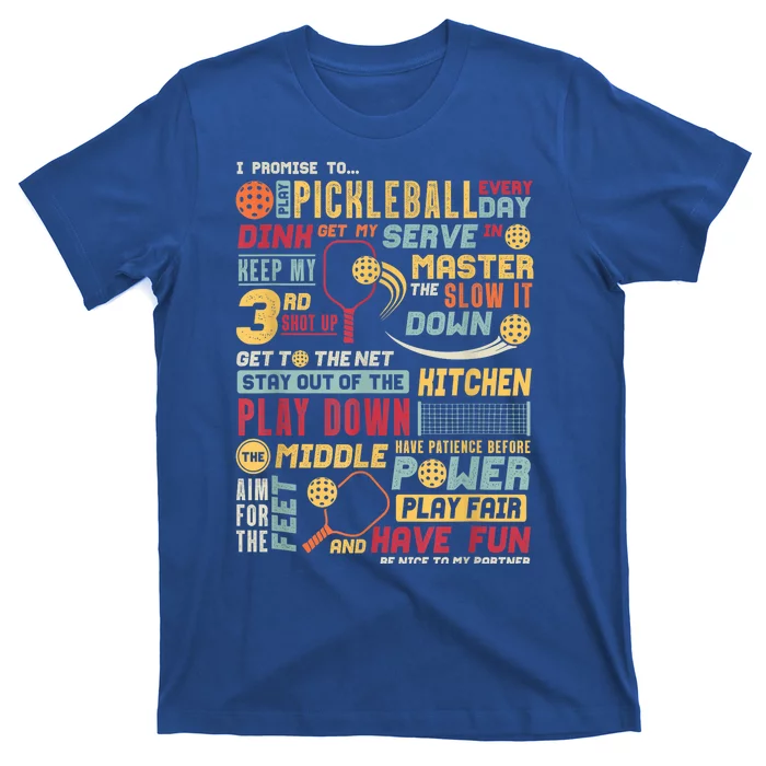 Pickleball Player Coach Funny Pickleball Pledge Gift For Fan T-Shirt