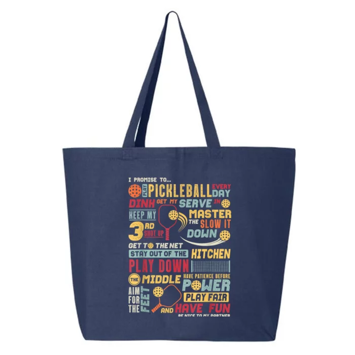 Pickleball Player Coach Funny Pickleball Pledge Gift For Fan 25L Jumbo Tote