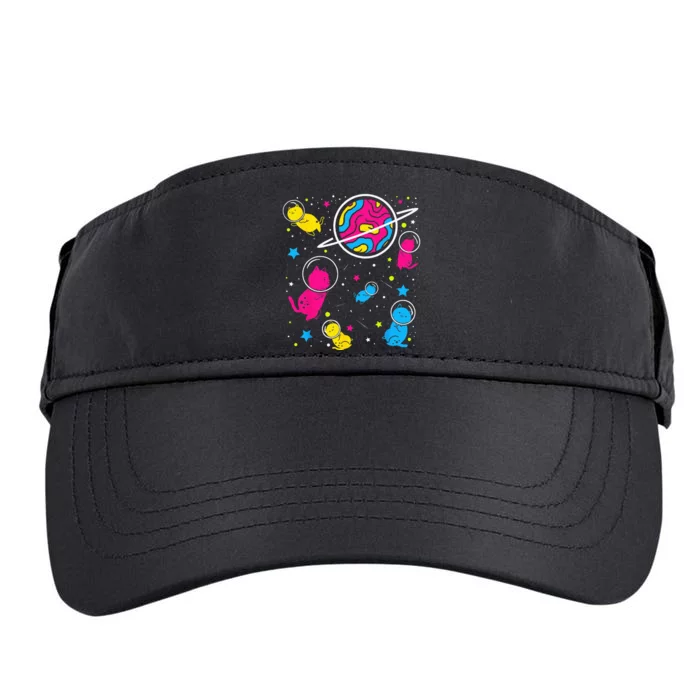 Pan Pride Cat In Space Pansexual Adult Drive Performance Visor