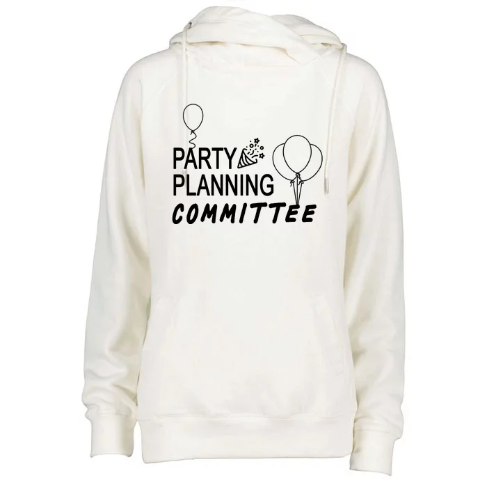 Party Planning Committee Womens Funnel Neck Pullover Hood