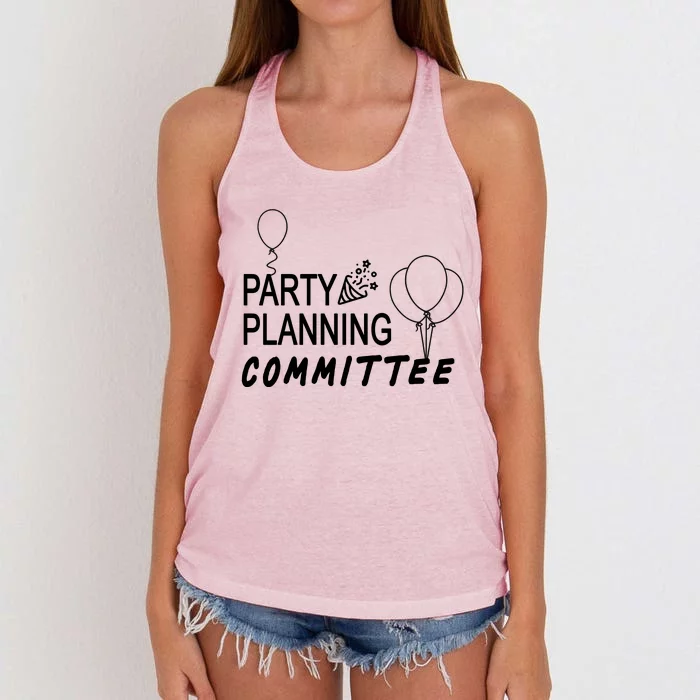 Party Planning Committee Women's Knotted Racerback Tank