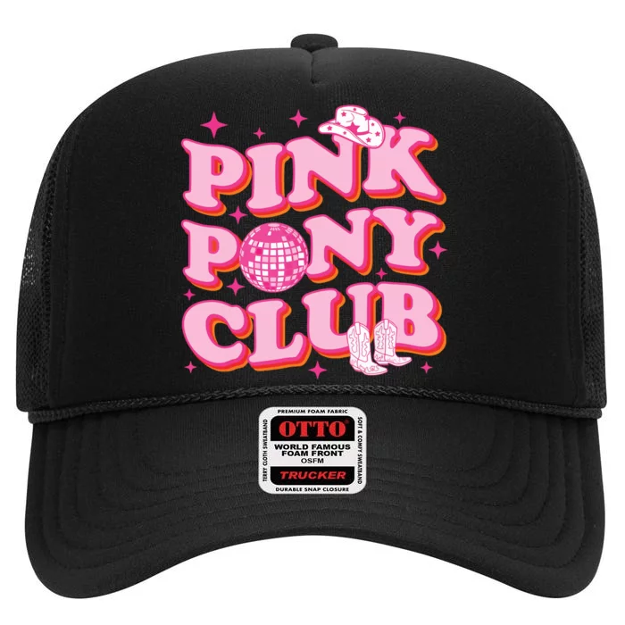 Pink Pony Club High Crown Mesh Trucker Hat