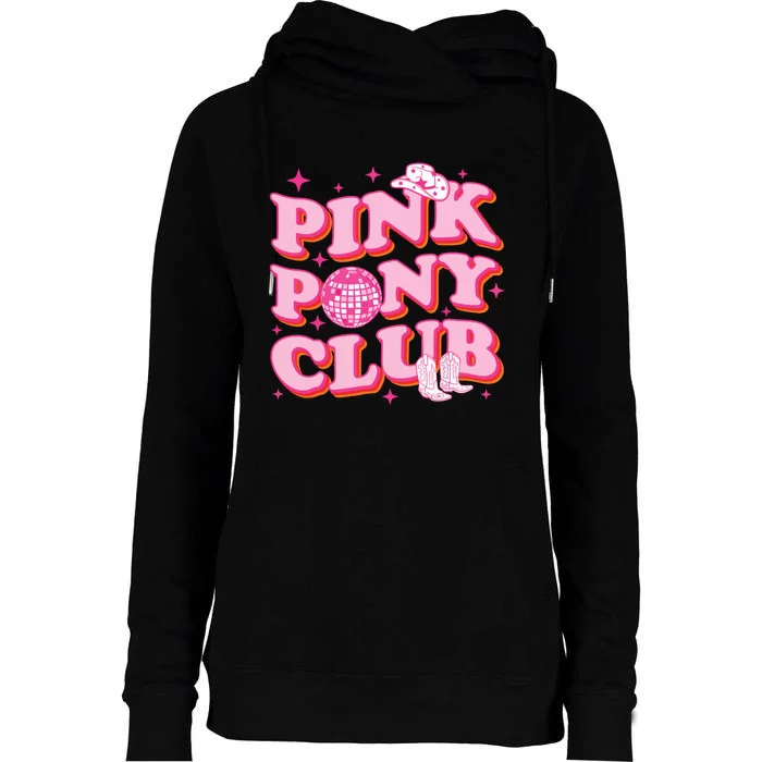 Pink Pony Club Womens Funnel Neck Pullover Hood