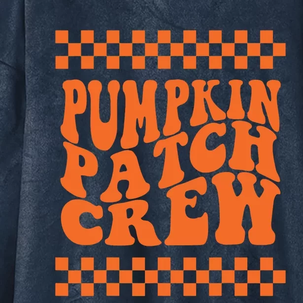 Pumpkin Patch Crew Matching Family Retro Halloween Groovy Hooded Wearable Blanket