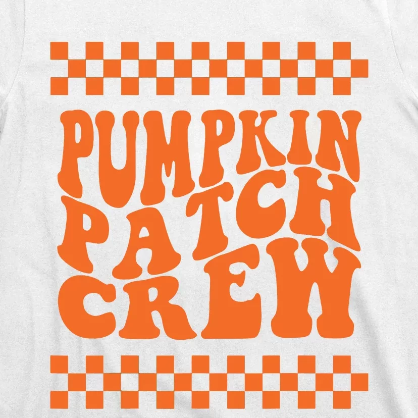 Pumpkin Patch Crew Matching Family Retro Halloween Groovy T-Shirt