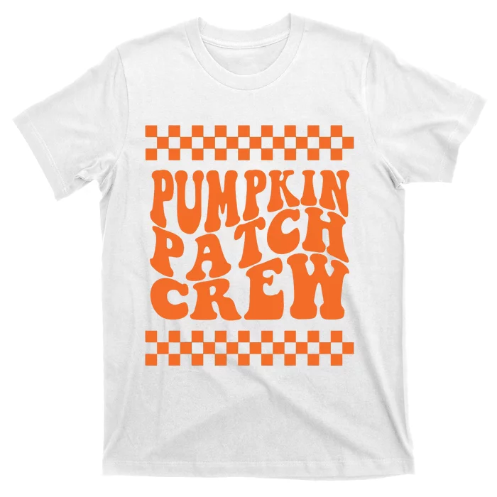 Pumpkin Patch Crew Matching Family Retro Halloween Groovy T-Shirt