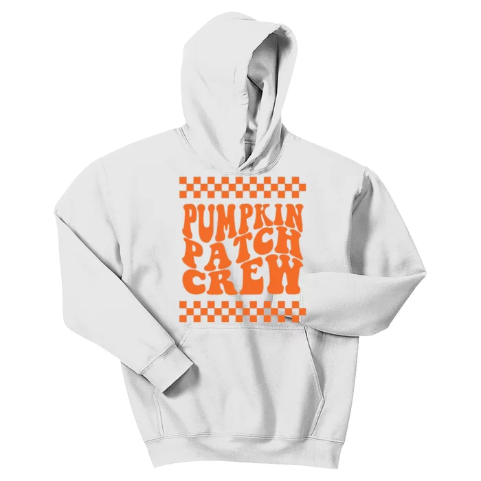 Pumpkin Patch Crew Matching Family Retro Halloween Groovy Kids Hoodie