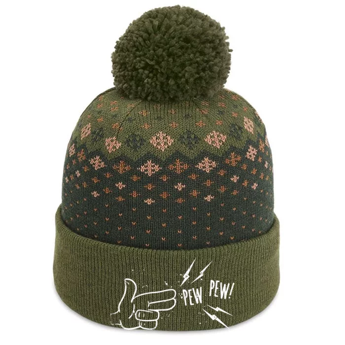 Pew Pew Cute The Baniff Cuffed Pom Beanie